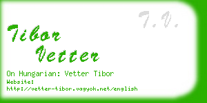 tibor vetter business card